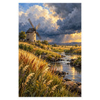 Windmill Prairie River Cloudbank completed artwork on a clean white background