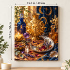 Portrait size guide for the Alchemical Sun Moon Still Life paint by numbers kit, 15.7 × 19.7 in (40 × 50 cm).