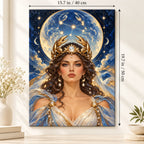 Portrait size guide for the Cancer moon goddess paint by numbers canvas, 15.7 × 19.7 in (40 × 50 cm).
