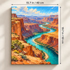 Canyon River Switchback shown in a styled room with 15.7 × 19.7 in and 40 × 50 cm dimensions