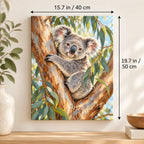 40 × 50 cm (15.7 × 19.7 in) size guide for Koala in a Eucalyptus Tree paint by numbers kit