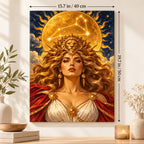 Portrait size guide for the Leo Lioness Solar Zodiac Portrait paint by numbers kit, 15.7 × 19.7 in (40 × 50 cm).