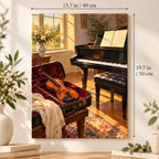 `03-music-practice-room-violin-size-guide.webp` — Portrait size guide for the Music Practice Room Violin paint by numbers kit, 15.7 × 19.7 in (40 × 50 cm).