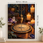 Portrait size guide for the Golden Pendulum and Compass Divination Table paint by numbers kit, 15.7 × 19.7 in (40 × 50 cm).
