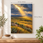 Prairie Storm Sunbreak paint by numbers canvas shown at 15.7 × 19.7 in (40 × 50 cm)