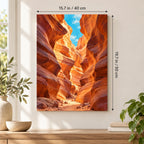 Red Rock Slot Canyon paint by numbers canvas shown at 15.7 × 19.7 in (40 × 50 cm)