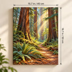 Redwood Grove Sunbeam shown in a styled room with 15.7 × 19.7 in and 40 × 50 cm dimensions
