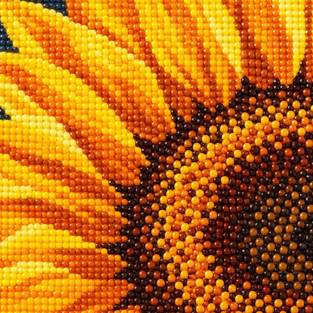 Diamond drill detail for Radiant Sunflower Glow Diamond Painting Kit