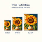 Size guide for Radiant Sunflower Glow Diamond Painting Kit