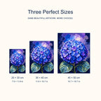 Size guide for Blue Bloom Sphere Diamond Painting Kit