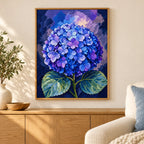 Home decor scene for Blue Bloom Sphere Diamond Painting Kit