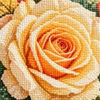 Diamond drill detail for Golden Rose Basket Diamond Painting Kit