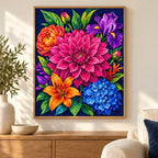 Home decor scene for Vibrant Garden Bloom Diamond Painting Kit