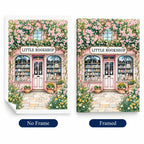 Loose and stretcher-framed little bookshop canvas comparison, diamond painting kit