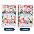 Loose and stretcher-framed patisserie canvas comparison, diamond painting kit