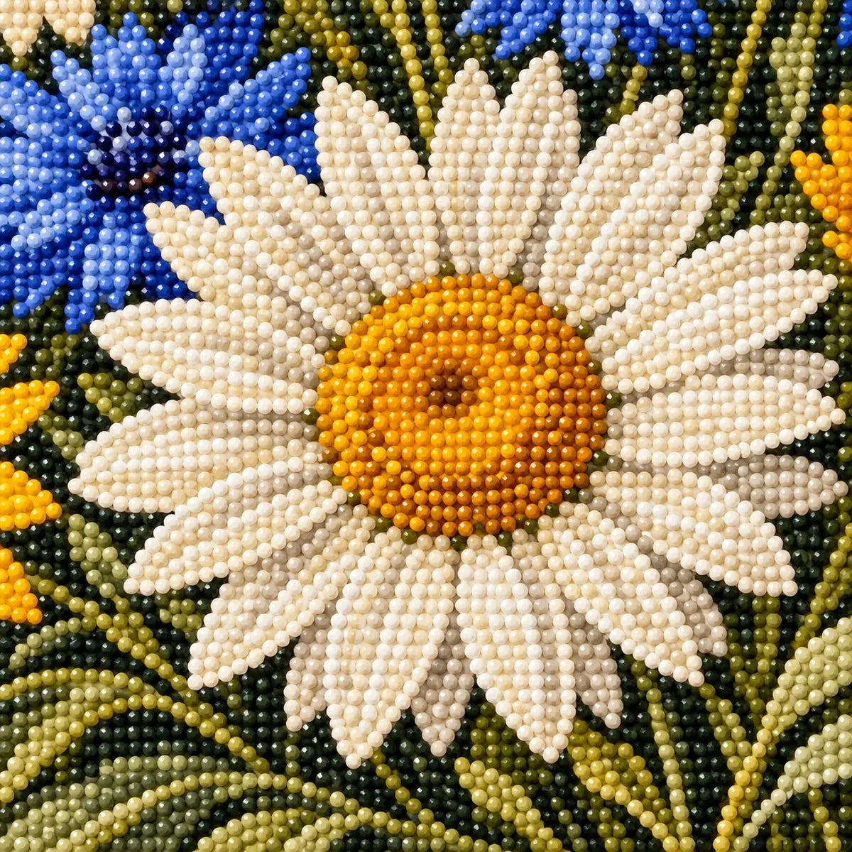 Diamond drill detail for Rustic Wildflower Bouquet Diamond Painting Kit