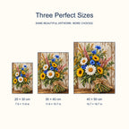 Size guide for Rustic Wildflower Bouquet Diamond Painting Kit