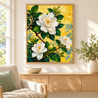 Home decor scene for Radiant Gardenia Bloom Diamond Painting Kit