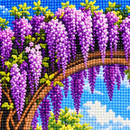 Diamond drill detail for Wisteria Archway Garden Diamond Painting Kit