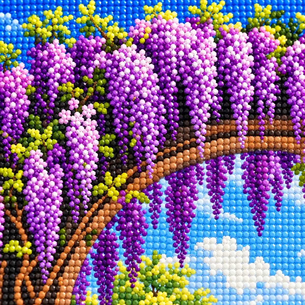 Diamond drill detail for Wisteria Archway Garden Diamond Painting Kit
