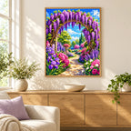 Home decor scene for Wisteria Archway Garden Diamond Painting Kit