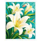 Original artwork for Lily Radiance Diamond Painting Kit on a white background