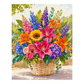 Original artwork for Summer Garden Bouquet Diamond Painting Kit on a white background