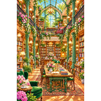 Sunlit Botanical Library original artwork on white background