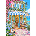 Seaside Hydrangea Bookshop original artwork on white background
