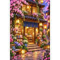 Twilight Lantern Bookshop original artwork on white background