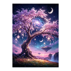 Cosmic Blossom Tree original artwork on white background