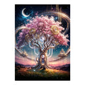 Celestial Clockwork Tree original artwork on white background