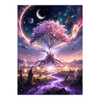 Cosmic Portal Tree original artwork on white background
