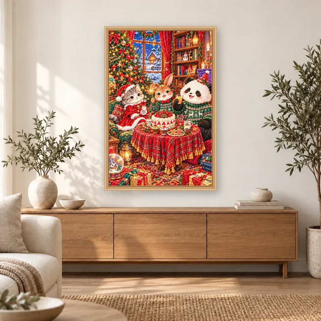 Christmas Animal Tea Party home decor scene