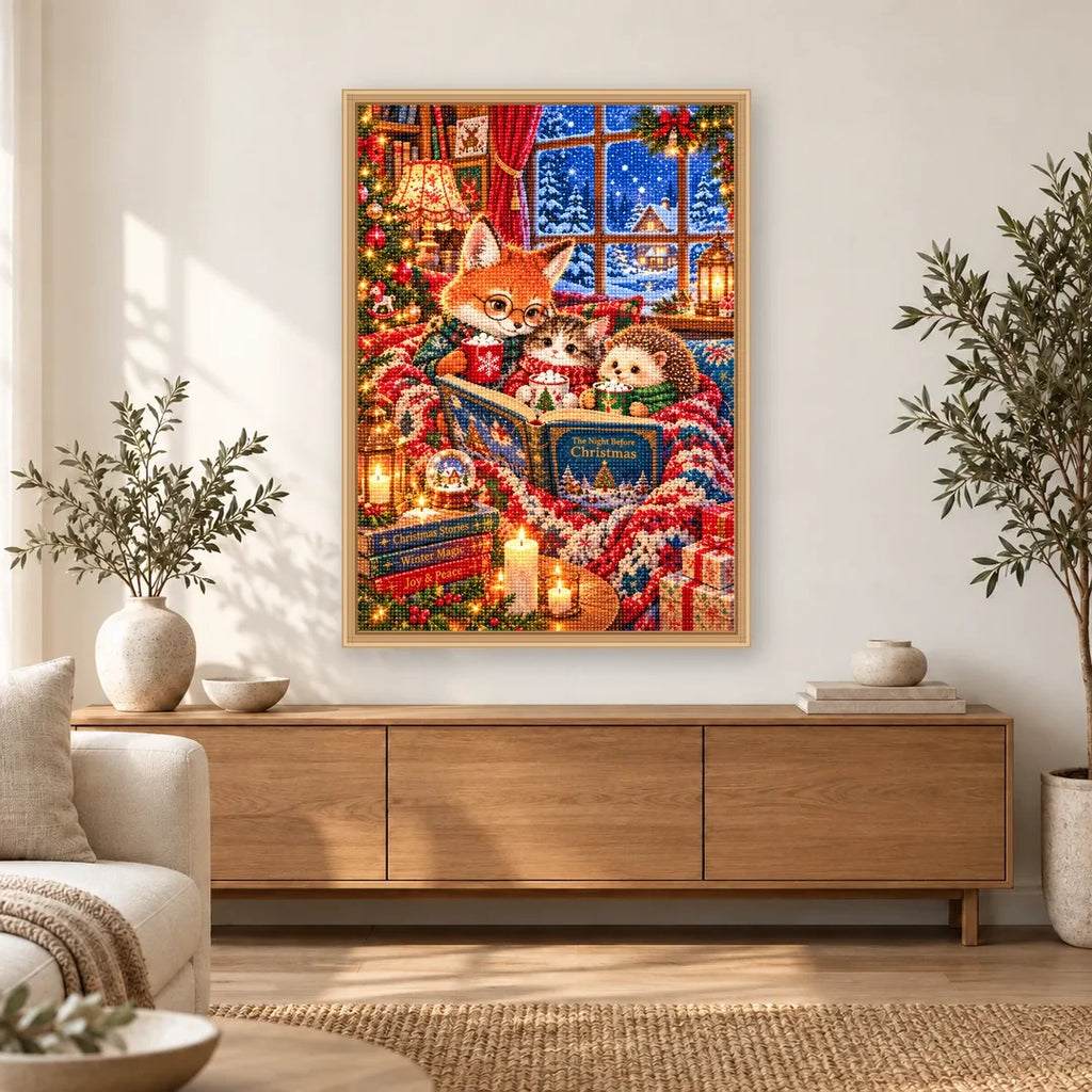 Christmas Storytime Fox and Friends home decor scene