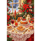 Christmas Gingerbread Tea Table finished diamond painting