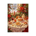 Christmas Gingerbread Tea Table original artwork