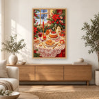 Christmas Gingerbread Tea Table home decor scene