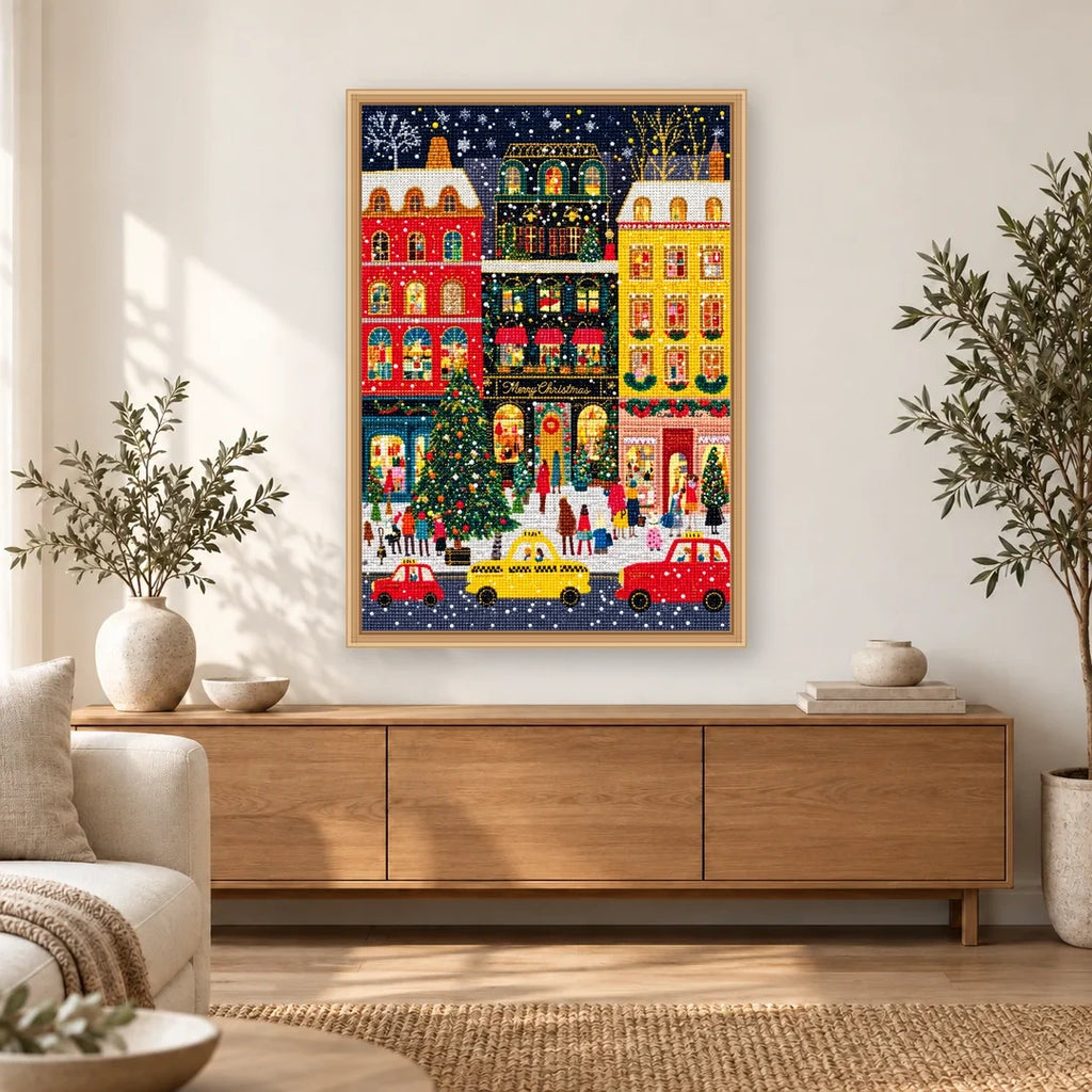 Christmas City Street Shops home decor scene