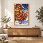 Christmas Gift Sleigh by Cabin home decor scene