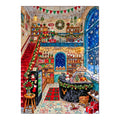 Whimsical Christmas Toy Shop Interior original artwork