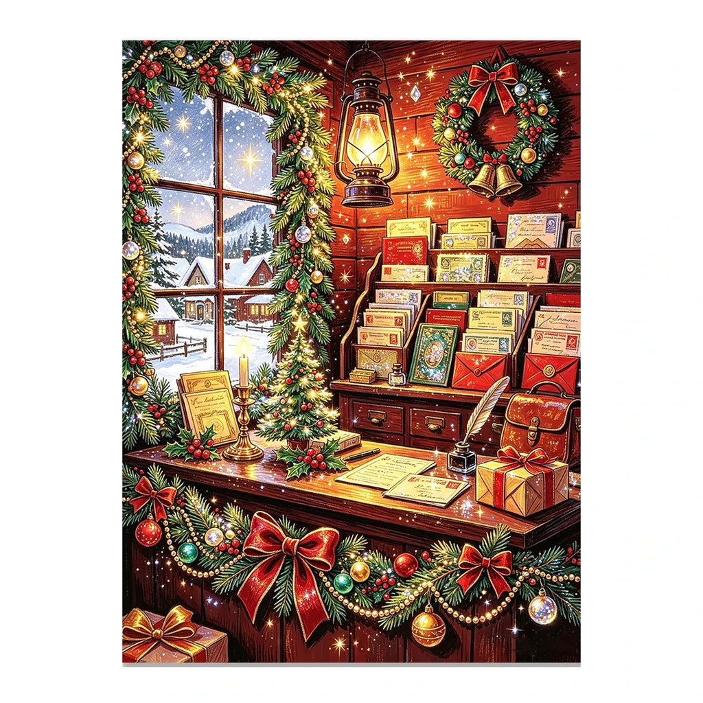 Christmas Card Writing Desk original artwork