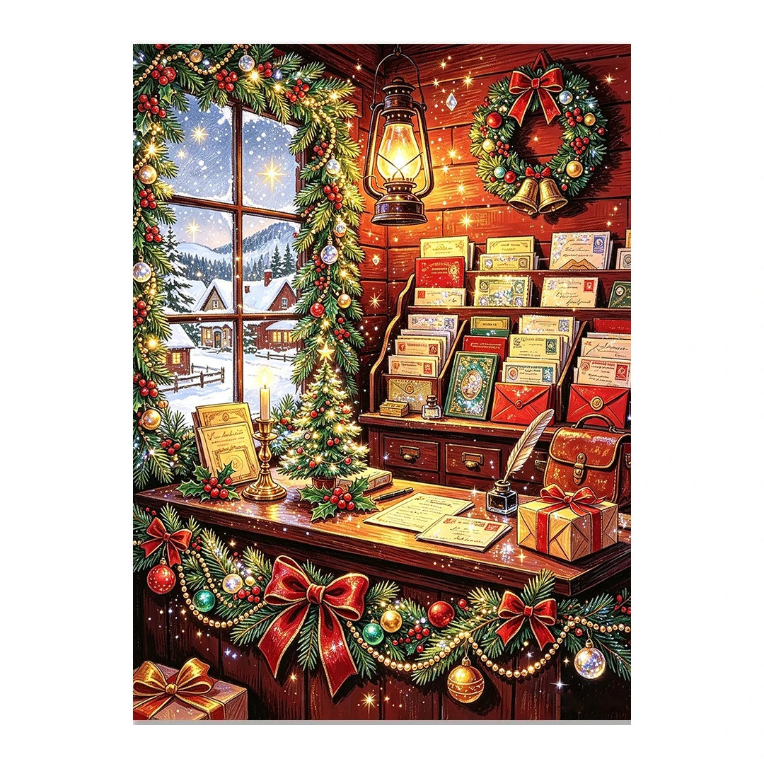 Christmas Card Writing Desk original artwork