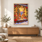 Christmas Toy Shop Window at Sunset home decor scene