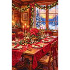 Elegant Christmas Dinner Table finished diamond painting