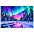Aurora Winter Lake Diamond Painting Kit