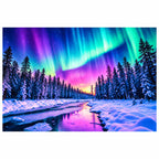 Aurora Winter Lake Diamond Painting Kit