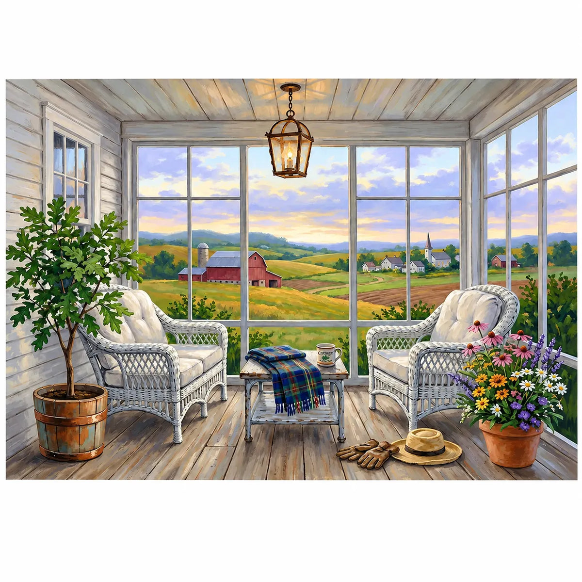 Countryside Window Garden Diamond Painting Kit