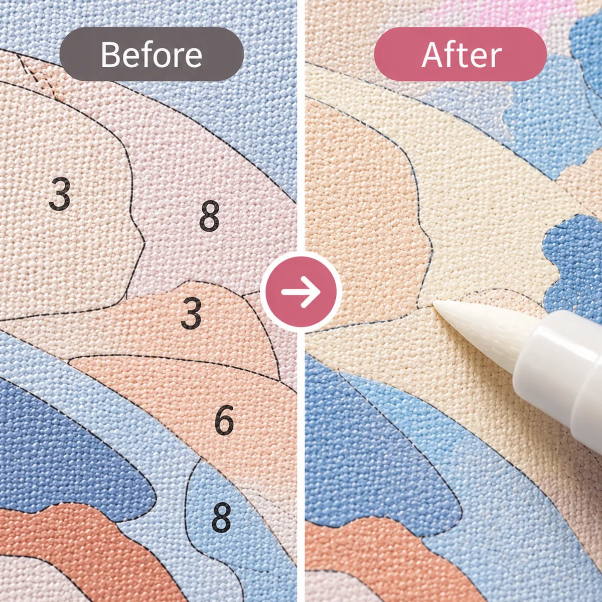 Number Remover Marker for Paint by Numbers