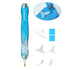 Blue 8PCS diamond painting pen set with interchangeable tips